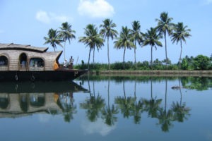 house boat on river in kerala