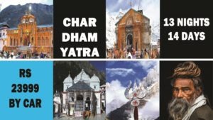 picture of char dham and an yogi